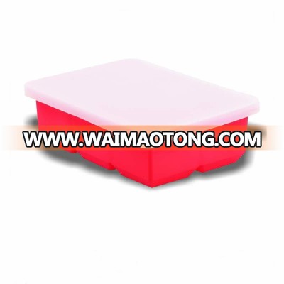 Silicone Freezer Tray with Lid , Ice Cube Tray with Silicone lid , silicone ice cube tray with lid