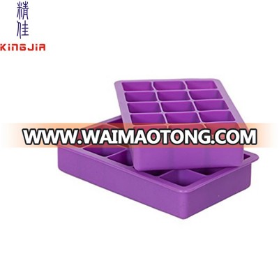 100% food grade 15 King cube 15 cavity mini square silicone  ice cube trays