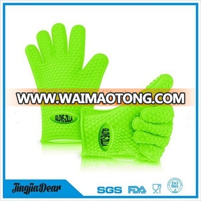 Silicone BBQ Grill Gloves Heat Resistant Best Oven Gloves - Great for Cooking,Boiling,Barbecue